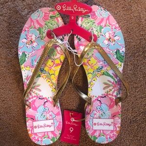 New Lilly Pulitzer for Target Flip Flops (Size 9)